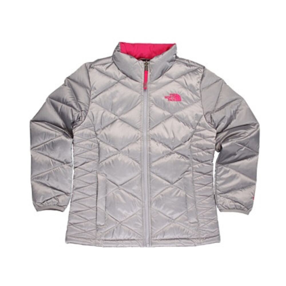 The North Face Girls Quilted Full Zip Puffer Jacket Outdoor Gray Small‎ (7/8)